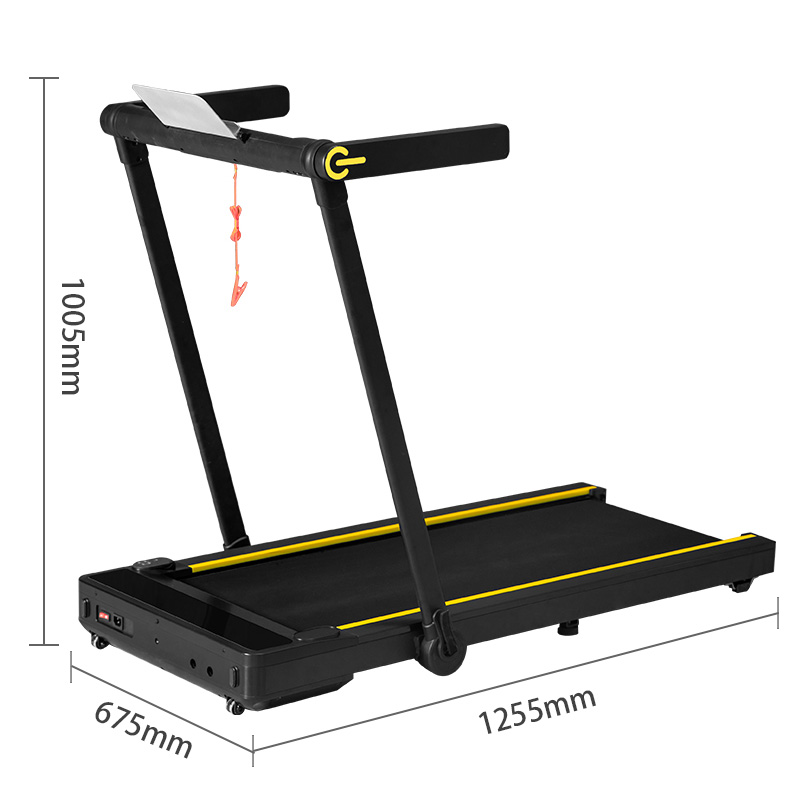 Folding treadmill size diagram